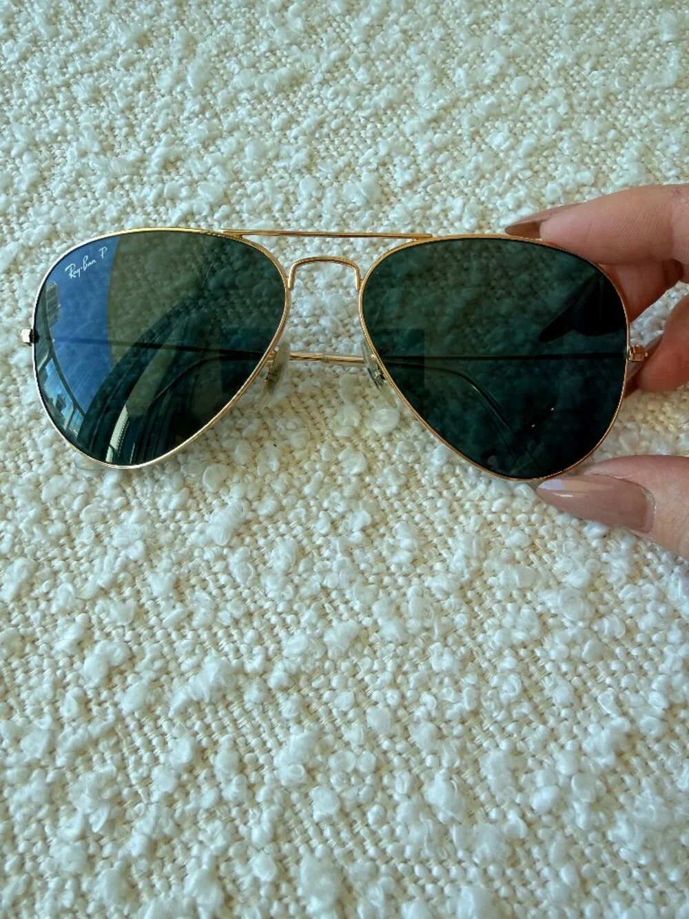 Ray-Ban AVIATOR CLASSIC - Polished Arista Gold with G-15 Green Polarized Lens